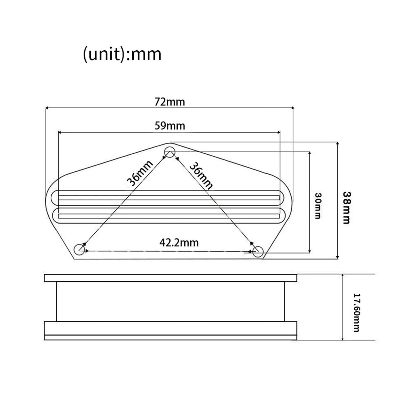 Pastilla de guitarra eléctrica Puente Humbucker Alnico V Dual Track Pickup Para Guitarras Eléctricas(12K)