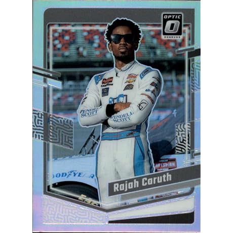 2024 Donruss Racing Optics Holo #32 Rajah Carruth Panini NASCAR Trading Card