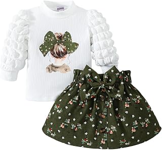 Hopscotch 2-Pc Bubble Sleeves Bow Floral Skirt Set Price In India