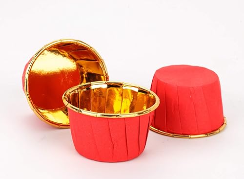 Miniatura 10 de GOLDEN APPLE, Mini tazas de papel de aluminio para hornear pasteles, 50 piezas, moldes para hornear magdalenas, moldes para hornear, tazas