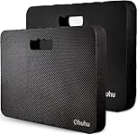 Ohuhu Garden Kneeling Pad 2 Pack, Thick Kneeling Mat Comfortable Kneeling Pads for Gardening, Outdoor, Work, Soft EVA Foam Pad Knee Pads Premium Knee Cushion for Yoga & Bath, Black 42 x 26 x 4 cm