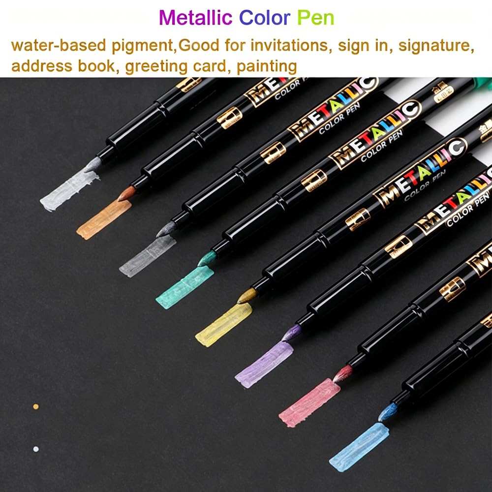Penna Sigillo di Cera, 8 PCS Penna a Cera per Decorare Ceralacca, Penna a Colori Metallici per Sigillo di Cera Busta di Nozze