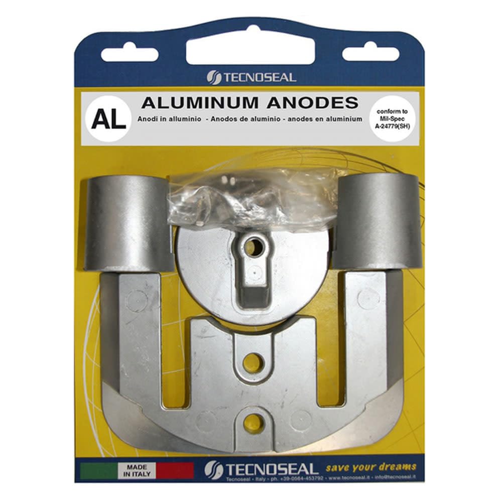 Tecnoseal Anodi - Compatibile Kit Mercury Bravo II-III Alluminio- Anodo in Zinco Gommone per Barca Gommone Vela Motore
