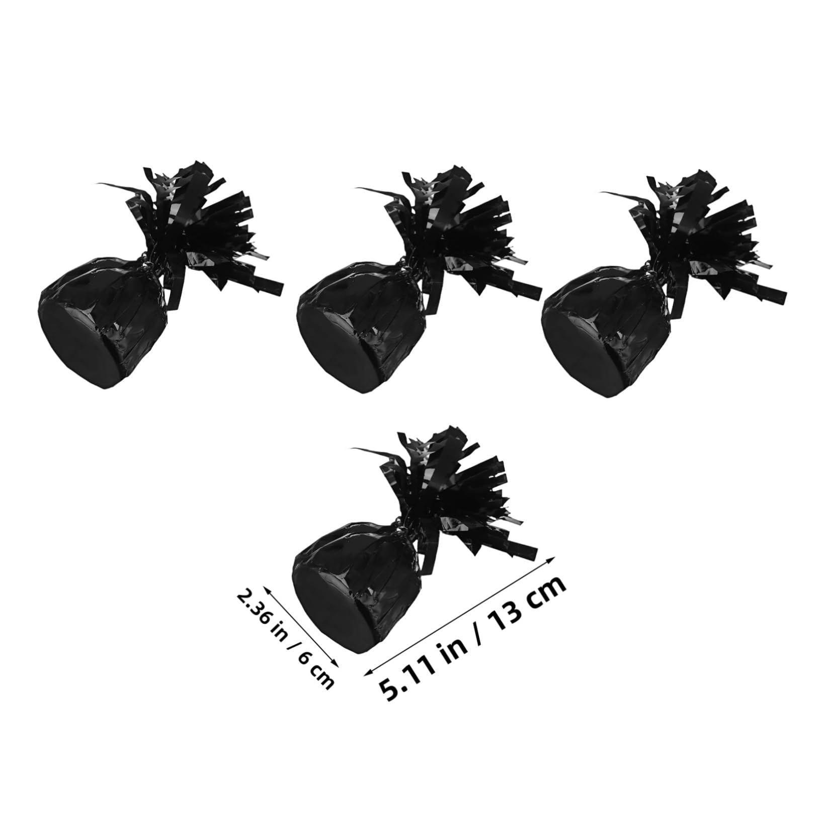 PRETYZOOM Poids pour Ballons Décoratifs Design Unique et Compact pour en Pet Noir Lot de 8 Facile à Utiliser Stable et Élégant Mariage et Fête