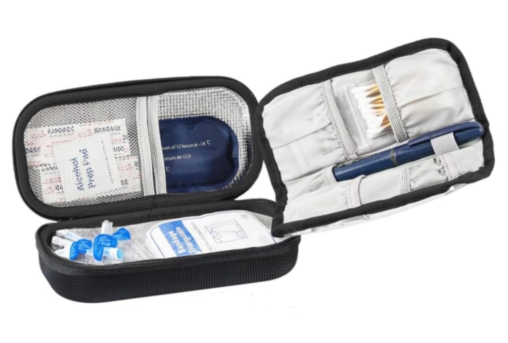 Insulin Pen Cooler Travel Case with 2 Ice Packs, Diabetic Medication Insulated Cooling Bag for Insulin Pens and Diabetic Supplies, Diabetic Organizer Portable Case for Daily Life and Trips