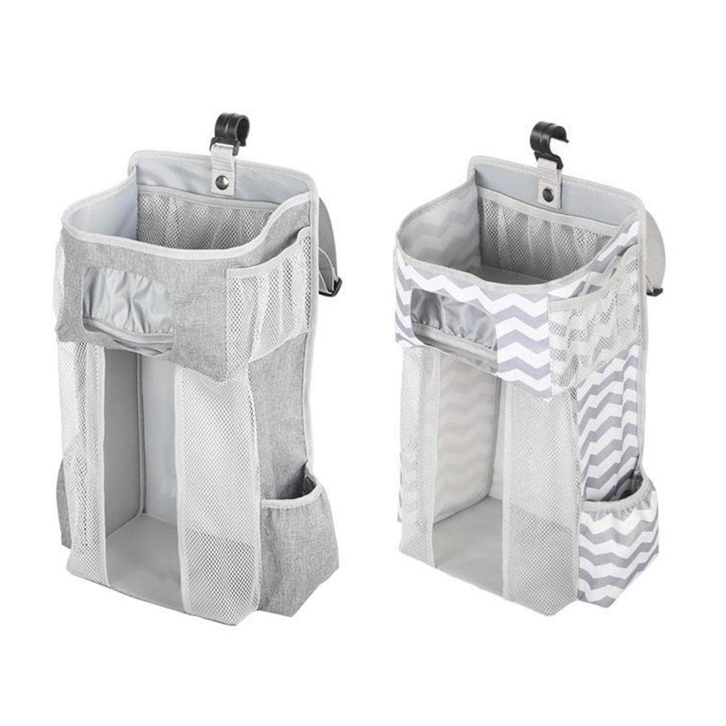 Lyla Baby Crib Bed Hanging Bag Rack Bedside Diaper Organizer Bag Pp Support Plate Gray - Image 2 thumbnail