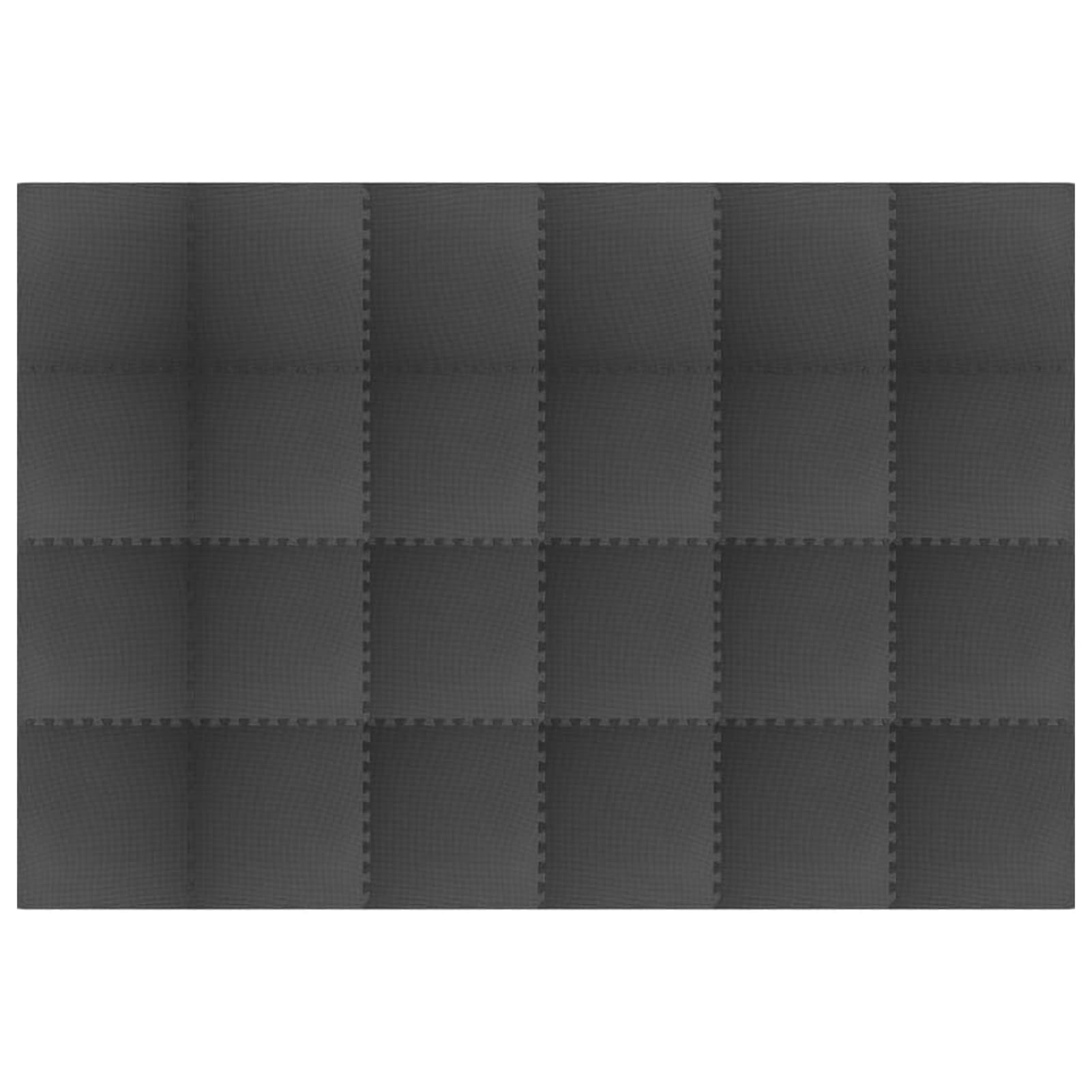 Tidyard Alfombra de Ejercicio Puzzle Suave - 24 Piezas, Antideslizante, Impermeable, 60x60x1 cm, Negro Modelo XPYFXLYD-92463ES