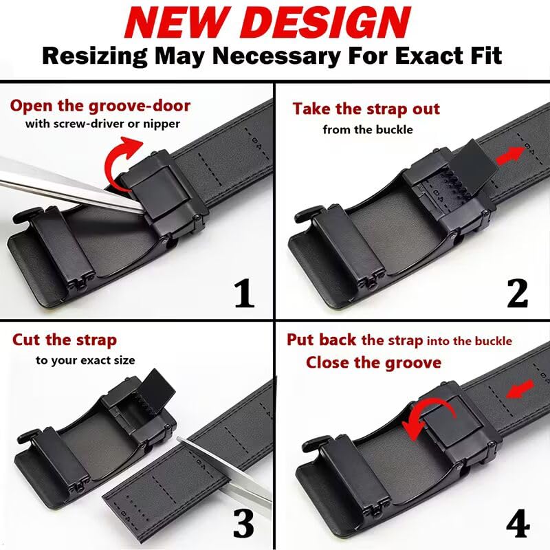Image of WildHorn Men's Genuine Leather Belt for Men| Premium Auto-Lock Buckle | Adjustable up to 48 inch | Formal & Casual Wear | Micro-Adjust Fit | Stylish Gift Box Included