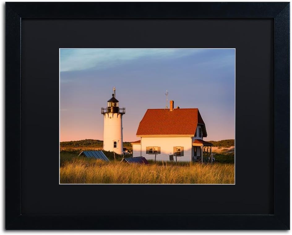 "Race Point Sunset" by Michael Blanchette Photography Artwork in Black Matte with Black Frame, 16" x 20"