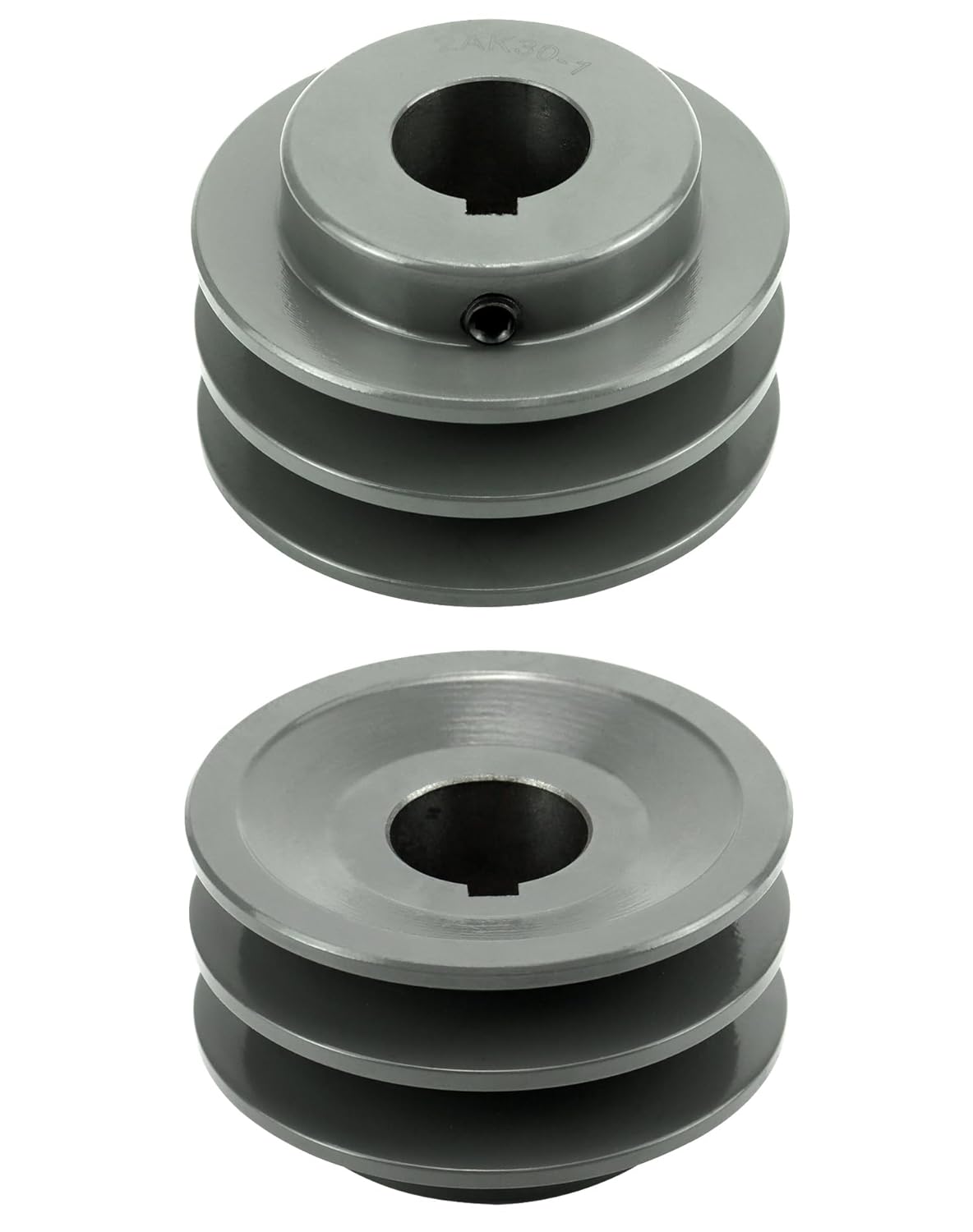 QWORK Double Groove Web Sheaves, 3.05"OD 1" Bore V-Belt Sheave for V-Belt, 2AK301