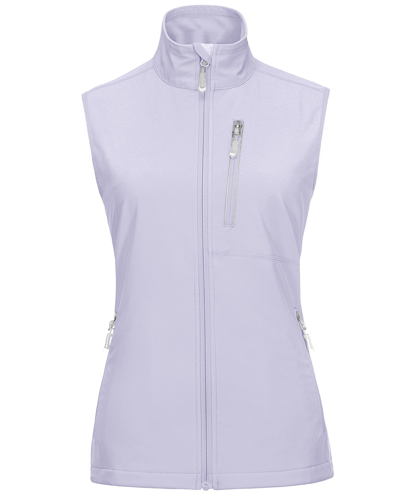 33,000ft Women's Lightweight Running Vest Outerwear with Pockets, Windproof Sleeveless Jacket for Golf Hiking Travel
