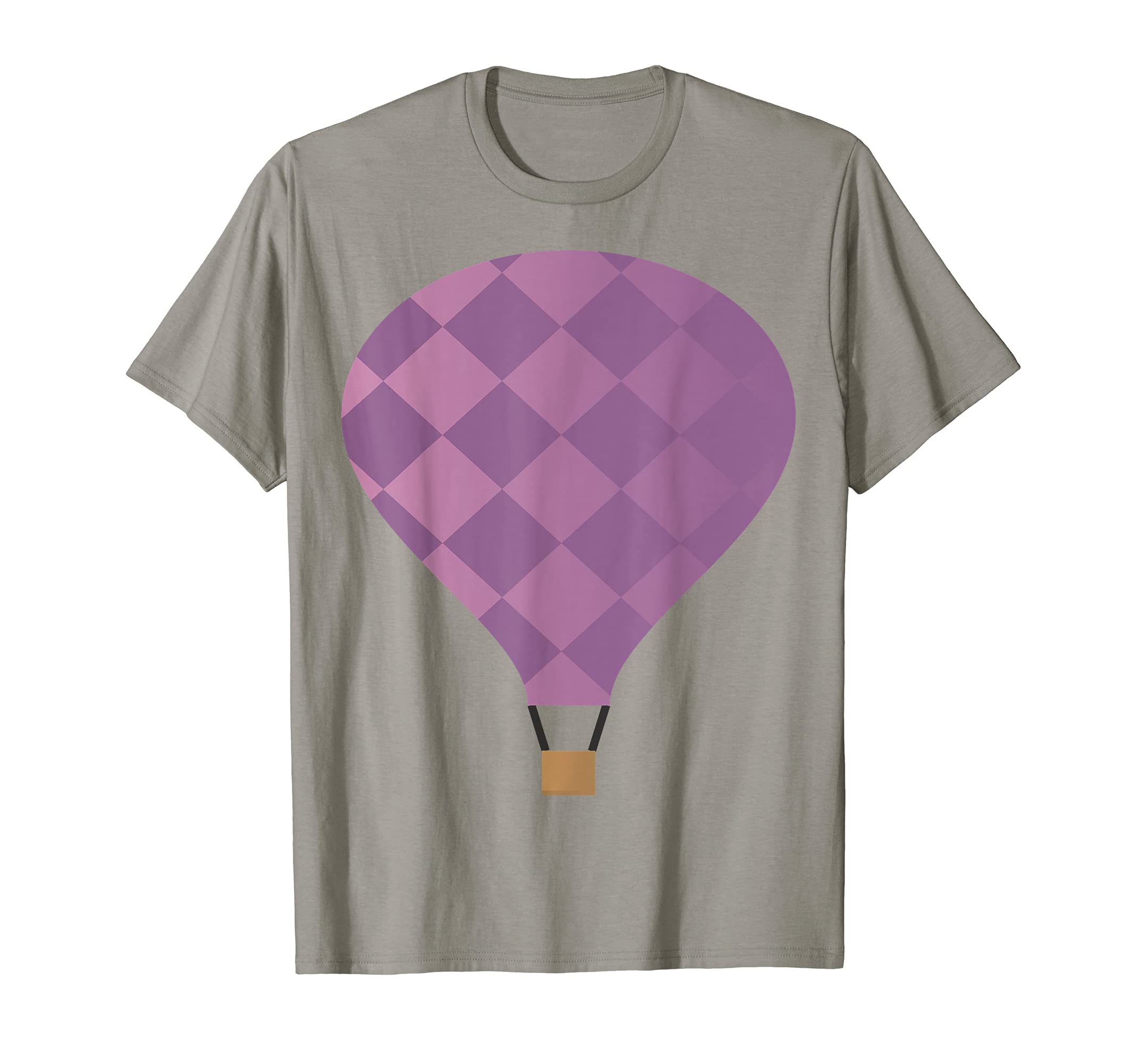 Purple Argyle Hot Air Balloon T-Shirt