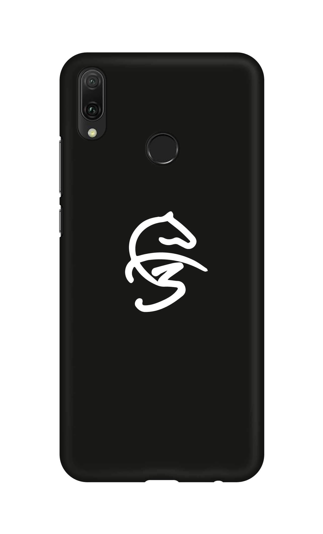 Stylizedd Case Compatible with Huawei Y9 2019 Case Slim Snap Basic Series Customized Mobile Cover Hard PC Shield Matte Finish Print [Designed for Huawei Y9 2019] - Faz3 Icon Black