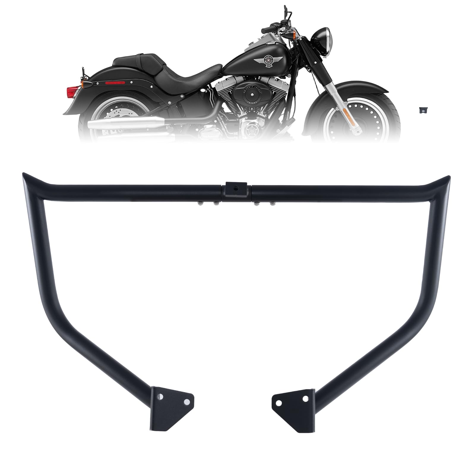 Kinglemc Crash Bar Engine Guard Highway Bar for Harley Dyna 06-17(Black-D)