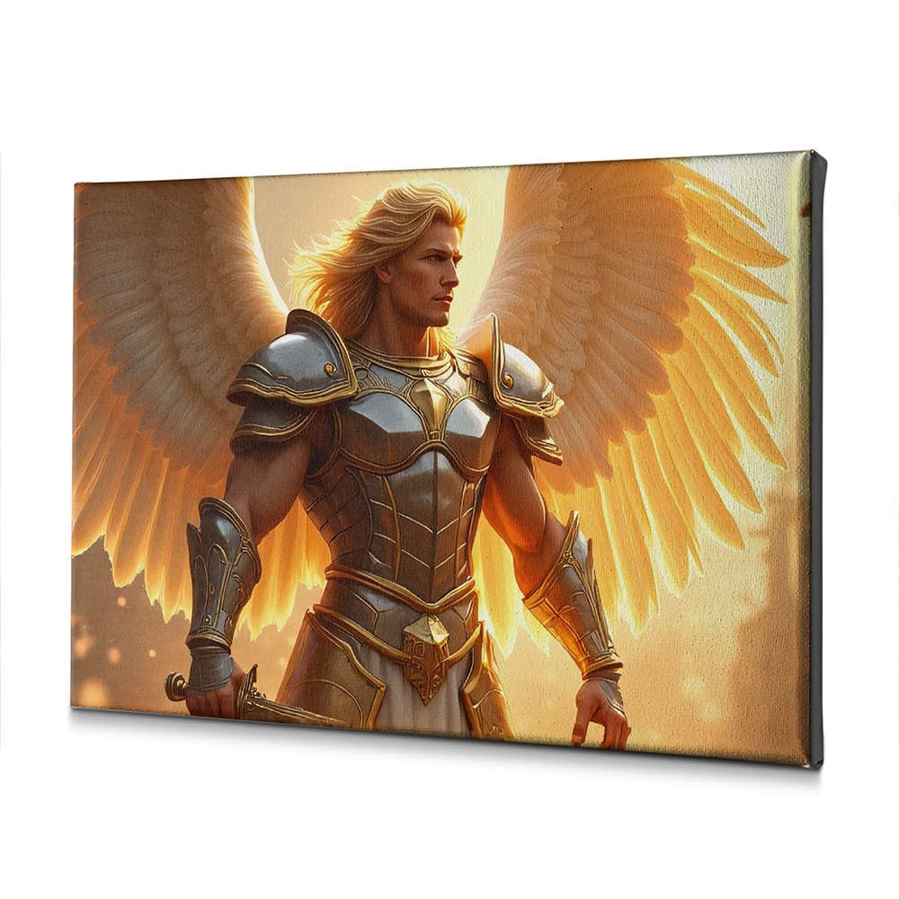 Tableau guerrier ailes dorées le cadeau idéal pour déco de Pâques