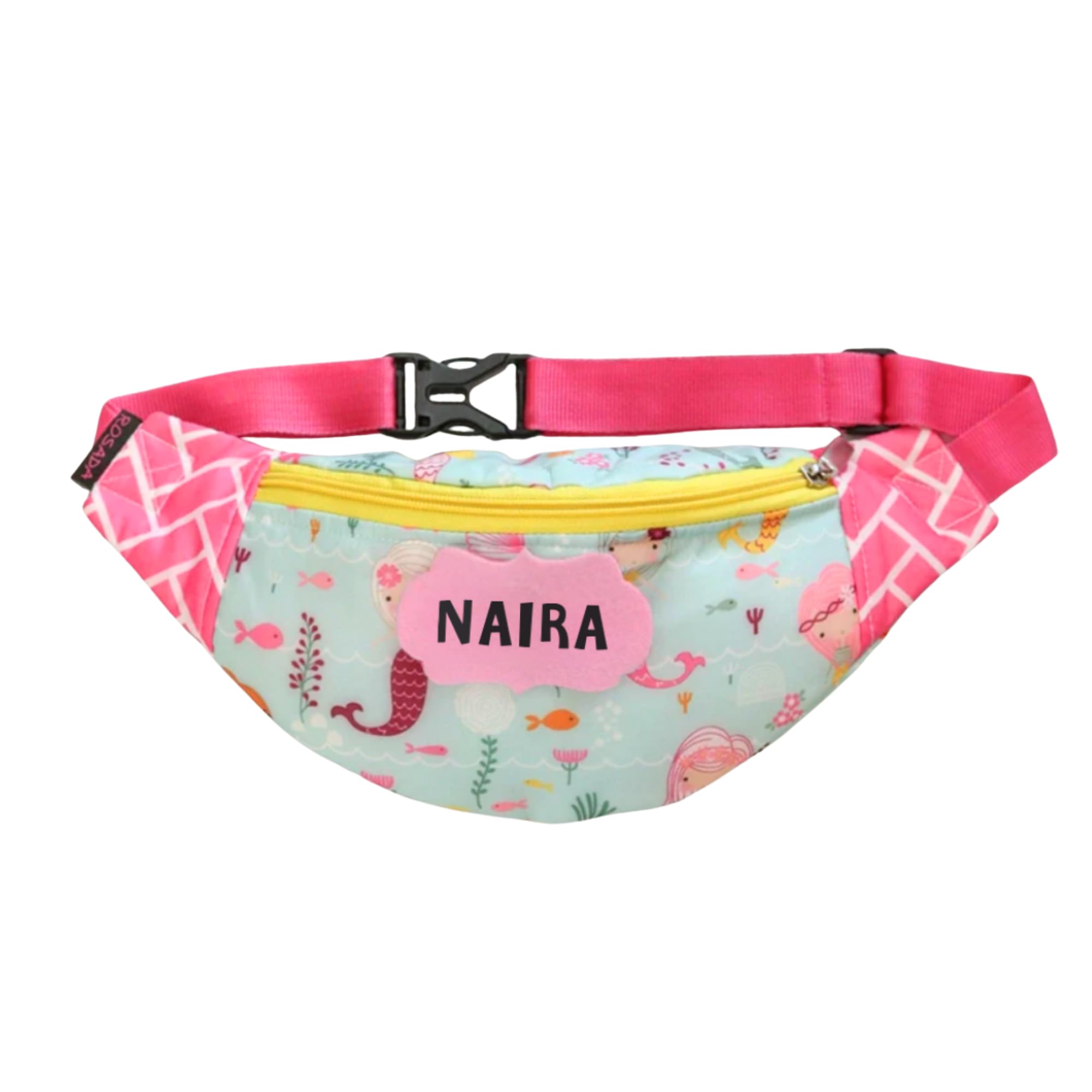 ROSADA Personalized Kids Waist Bag | Water-Resistant Belt Bag for Boys & | Girls | Adjustable Fanny Pack with DIY Name Kit | Premium Gift Box Pink one Size-image-41