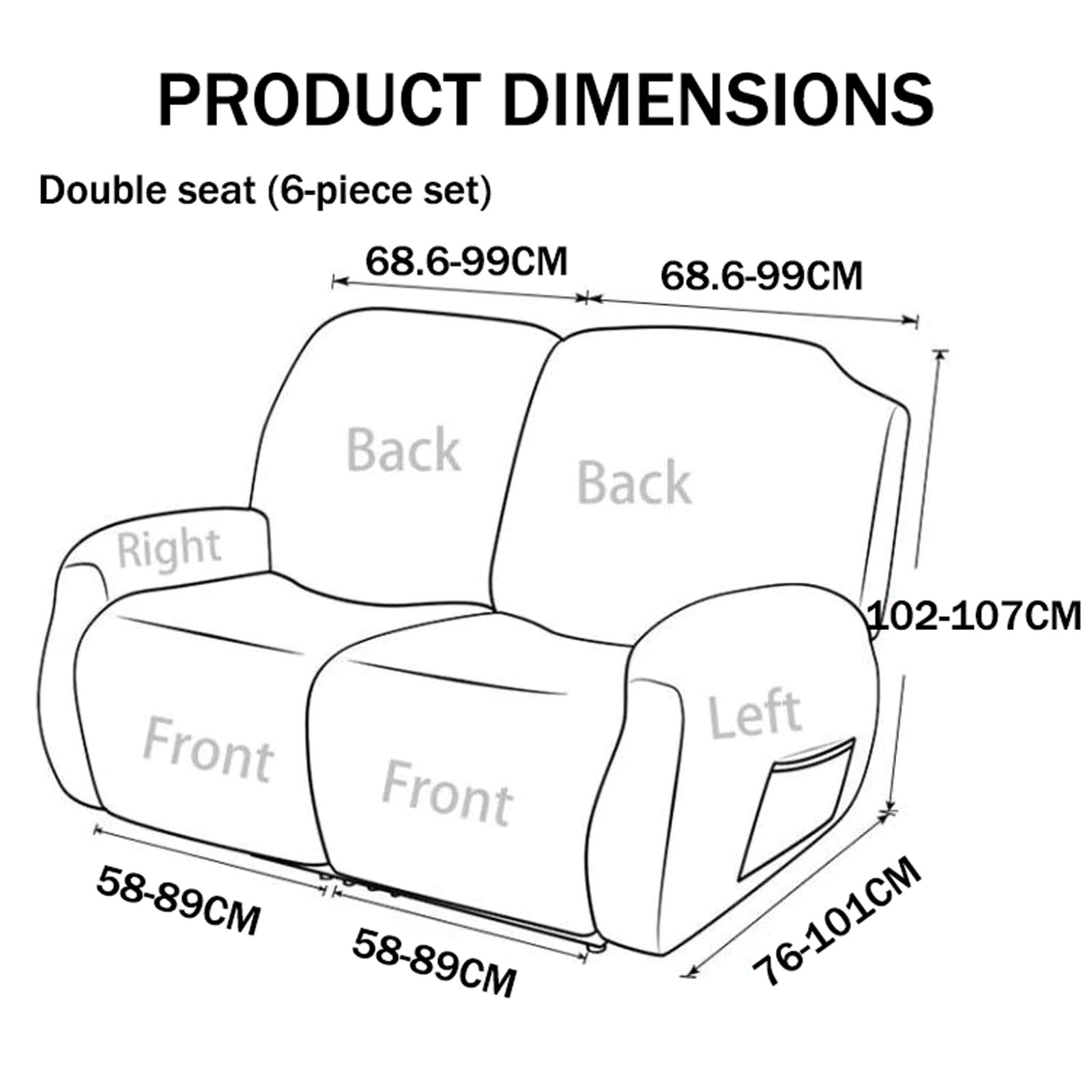 Funda Butaca Reclinable,EláStica Funda para Sofá Reclinable,Funda para SillóN Reclinable Lazyboy,Costuras Finas,Adecuado para Familias con NiñOs O Mascotas