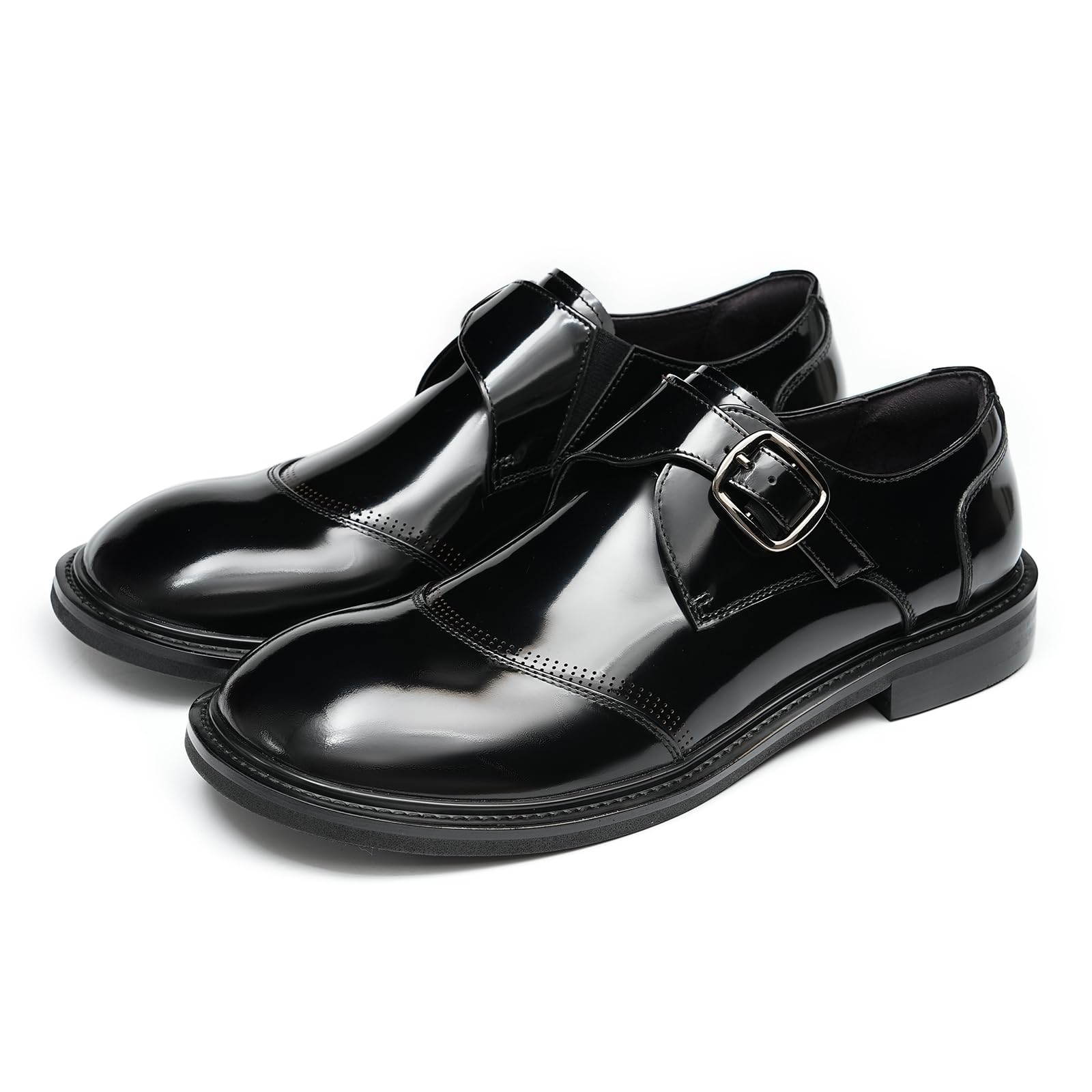 Herren Business Freizeit Mönch Schuhe Schnalle Formelle Lederschuhe
