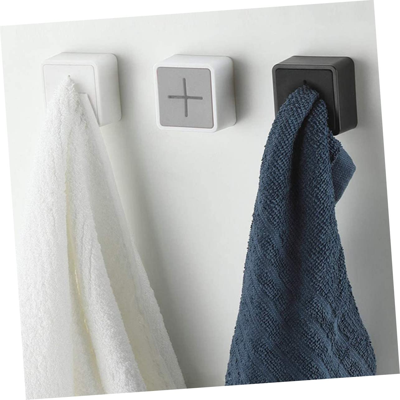 Lurrose 3 Set Ganci Adesivi Per Strofinacci E Bagno Ganci Abs E Facili Da Installare Senza Foratura Per Bagno Cucina E Camere Da Letto 6 Pezzi * 3