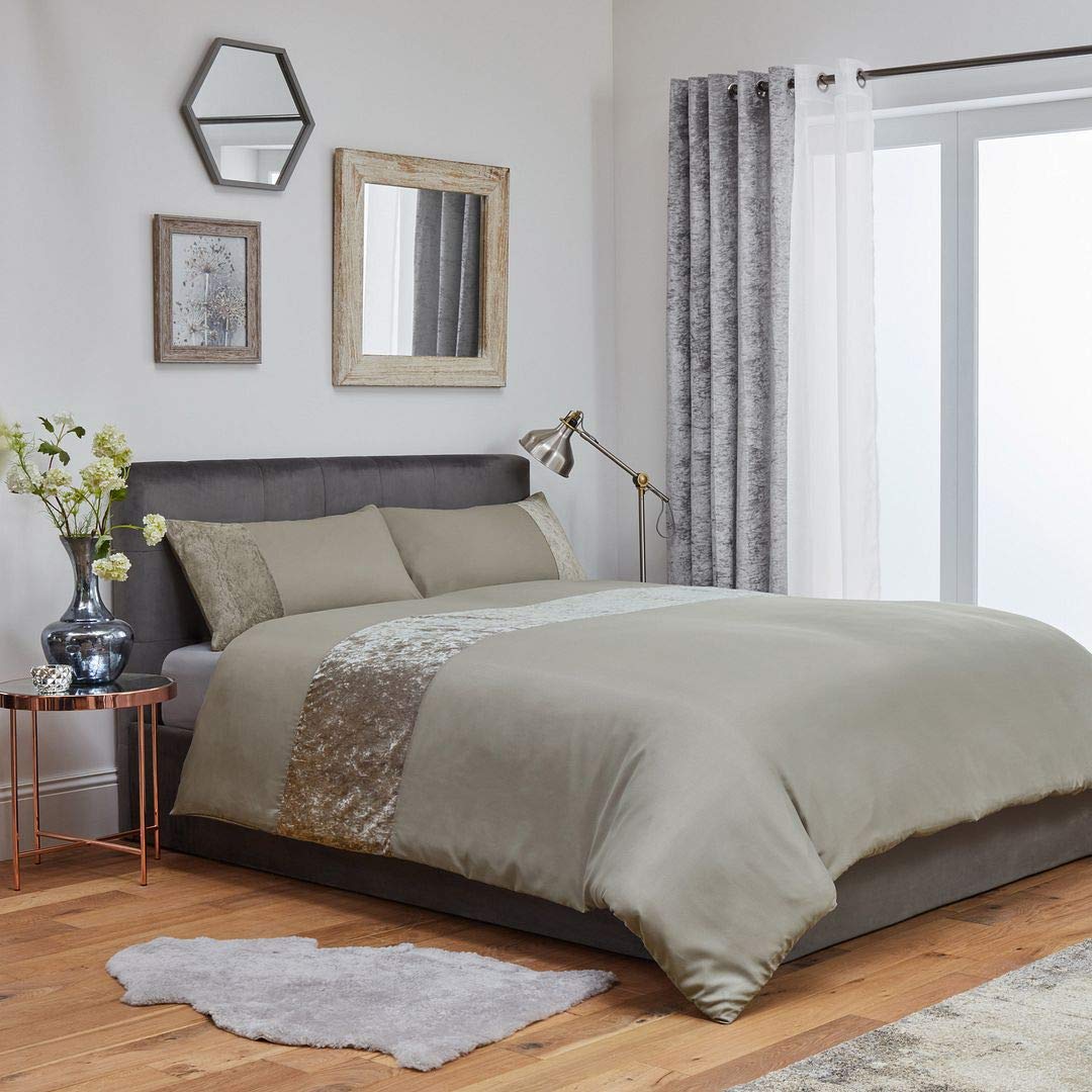 John Aird Crushed Velvet Pair Of Pillowcases(Pair Of Pillowcases, Mink Stone) โ image 1