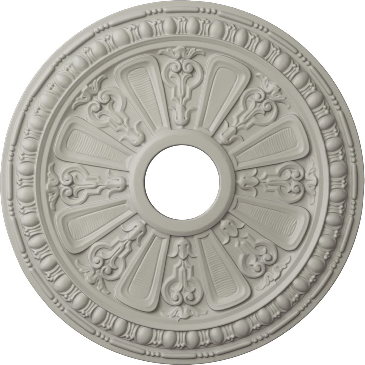 Ekena Millwork CM18RAPCF Raymond Ceiling Medallion fits Canopies up to 5 1/8, Pot of Cream