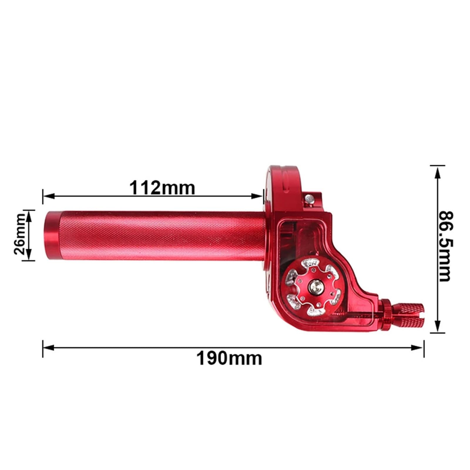 Misura for Ciclomotore Scooter Dirt Bike ATV Universale di Alluminio di CNC Del Motociclo Acceleratore 7/8 ''22mm Manubrio Acceleratore Twist Grip Twister(Black Set)