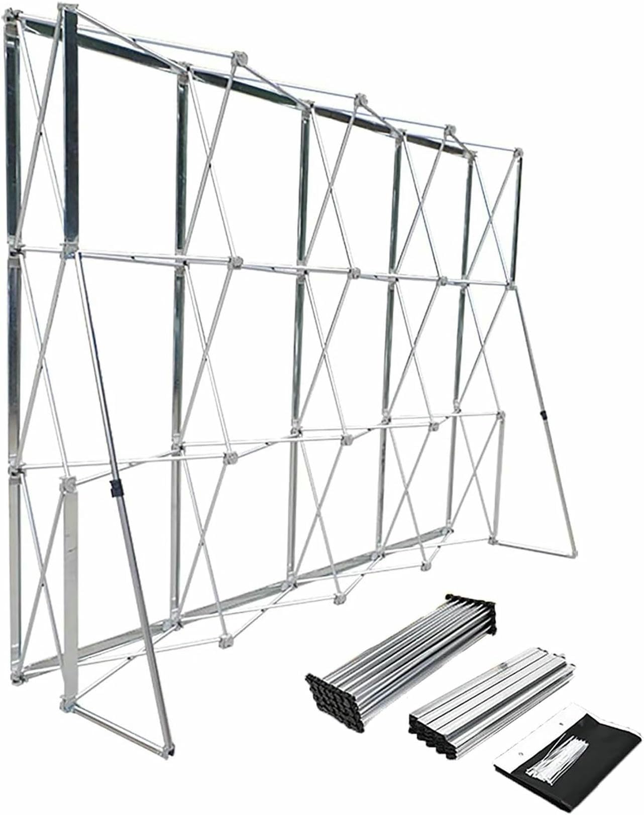Stand d'exposition portable pop-up en tissu tendu avec barres support pour intérieur extérieur