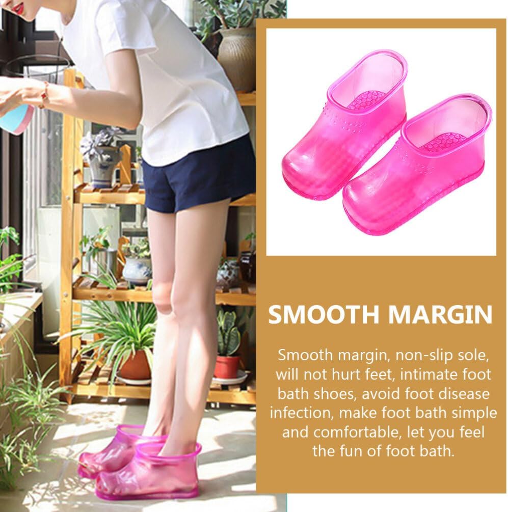 minkissy 1 Pair Foot Bath Shoes Massagers Foot Spa Shoes Bath s Soaking Tub Soaker Basin Bath Bucket Boots for Feet Care