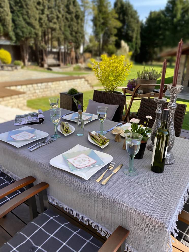 Nappe De Jardin 110x140 Cm Antidérapante - PVC Mousse Souple - Résistante Intempéries - Gris - Pour Terrasse Balcon - 8