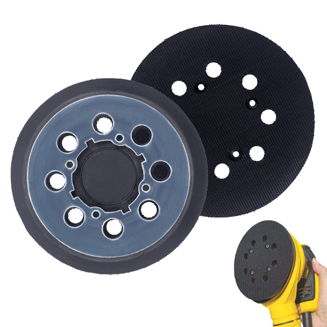 10 Packs 5 inch 8 Hole Hook and Loop Replacement Sanding Pad Sanding Pad for DeWalt DWE64233 & N329079 Compatible with DWE6423/6423K, DWE6421/6421K, DWE6421-B2, DWE6421-B3, DWE6421-BR, DCW210B