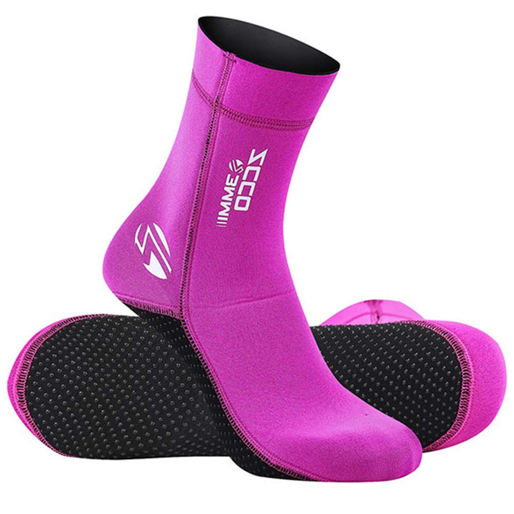 Buty do nurkowania 5 mm Skórki 3 mm Skarpetki Zestaw pianek neoprenowych, wysoka elastyczność Utrzymująca ciepło Wodoodporny Do noszenia dla mężczyzn i kobiet Surfowanie Pływanie, Różowy 1, S