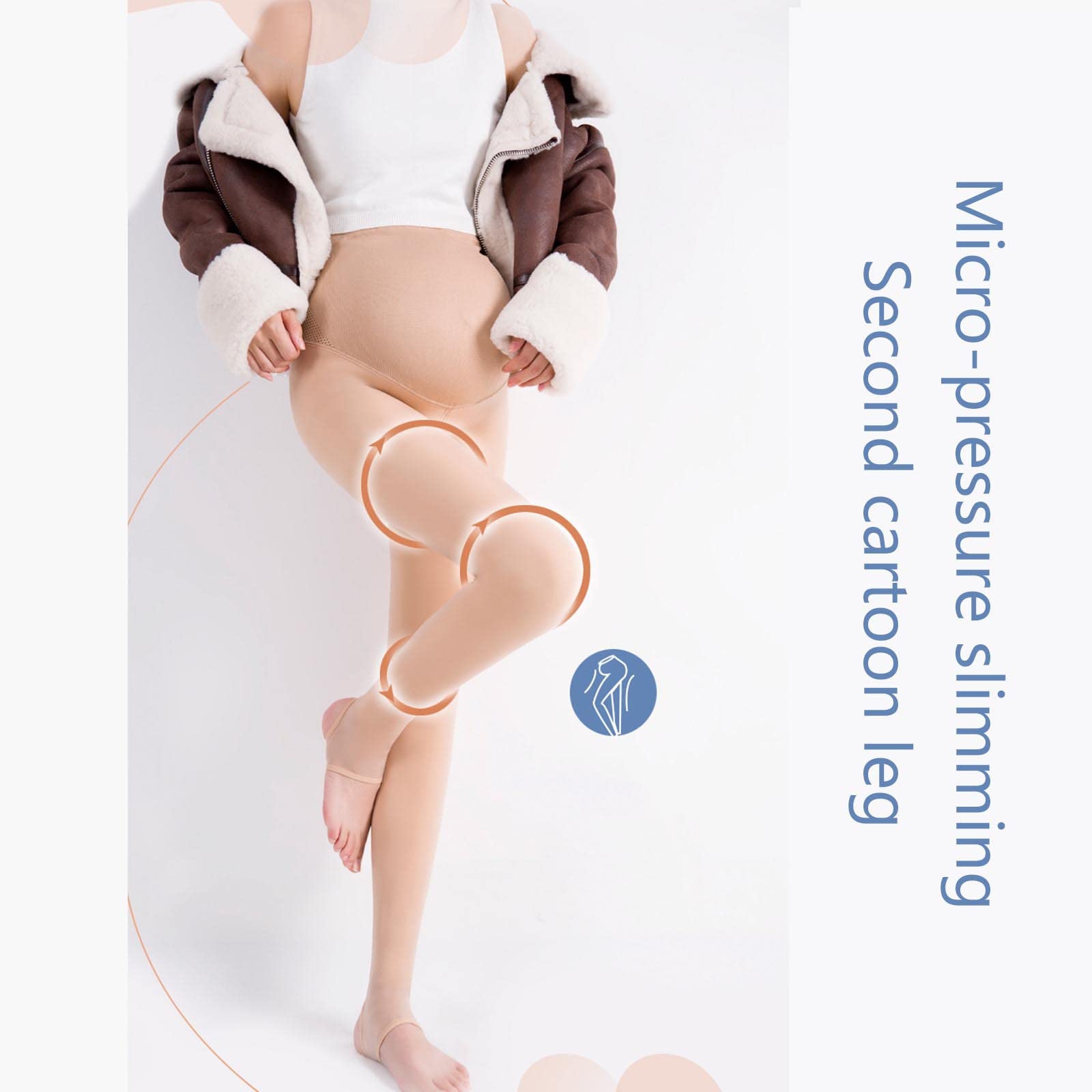 Wygodne legginsy ciążowe ​ do noszenia na co dzień damskie legginsy ciążowe ​ moda ciążowa 450 g