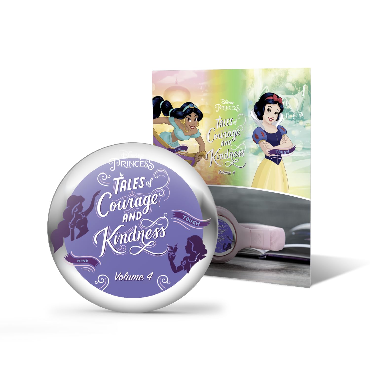 StoryShield, Disney Tales of Courage and Kindness Vol. 4, Screen-Free Audio Storytelling Disk Featuring Snow White and Jasmine