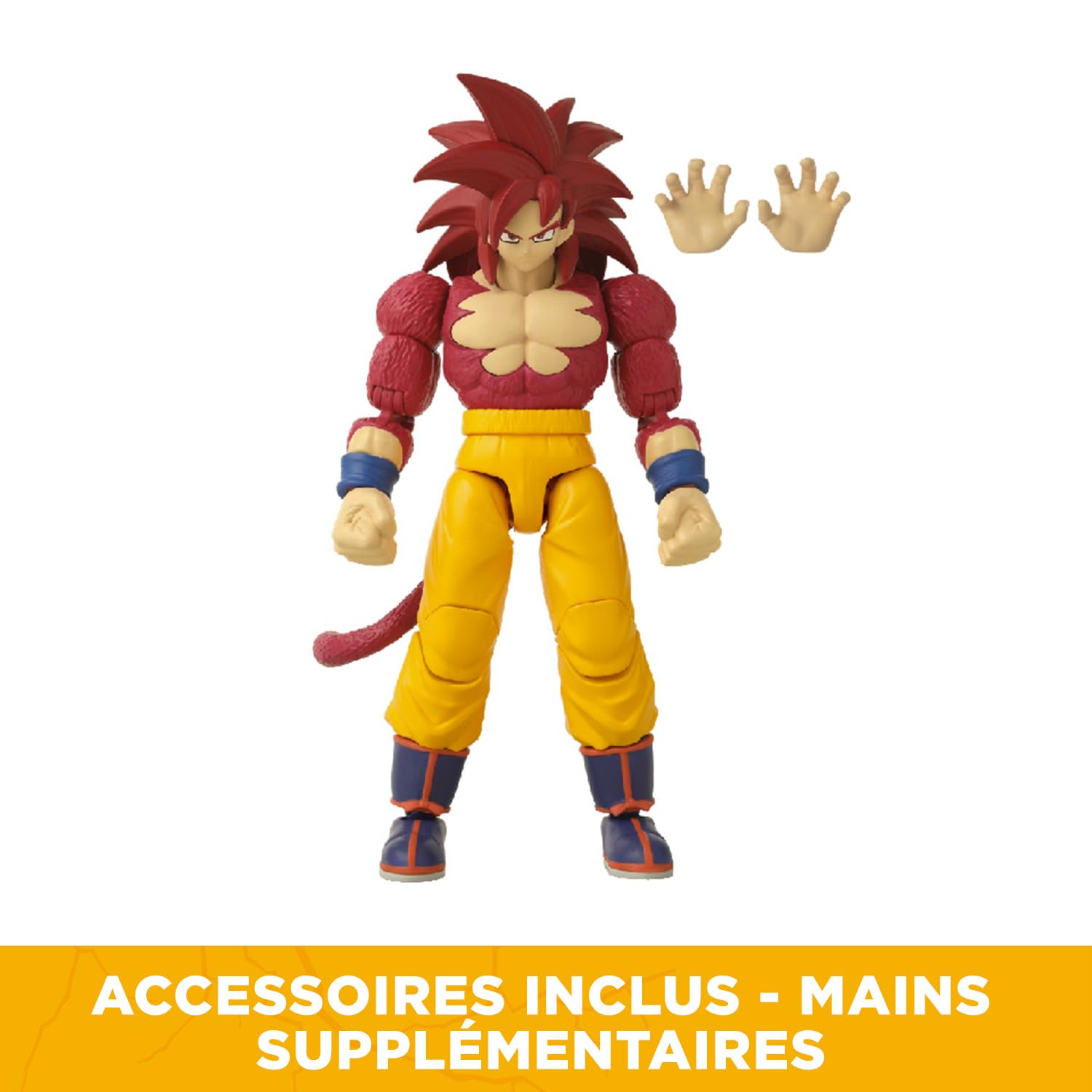 BANDAI Dragon Ball Daima Figura de Acción SS4 Goku Daima Dragon Stars de 17 cm, Inspirada en la Nueva Serie de TV Dragon Ball Daima (2024), Articulada y Multicolor (40737)