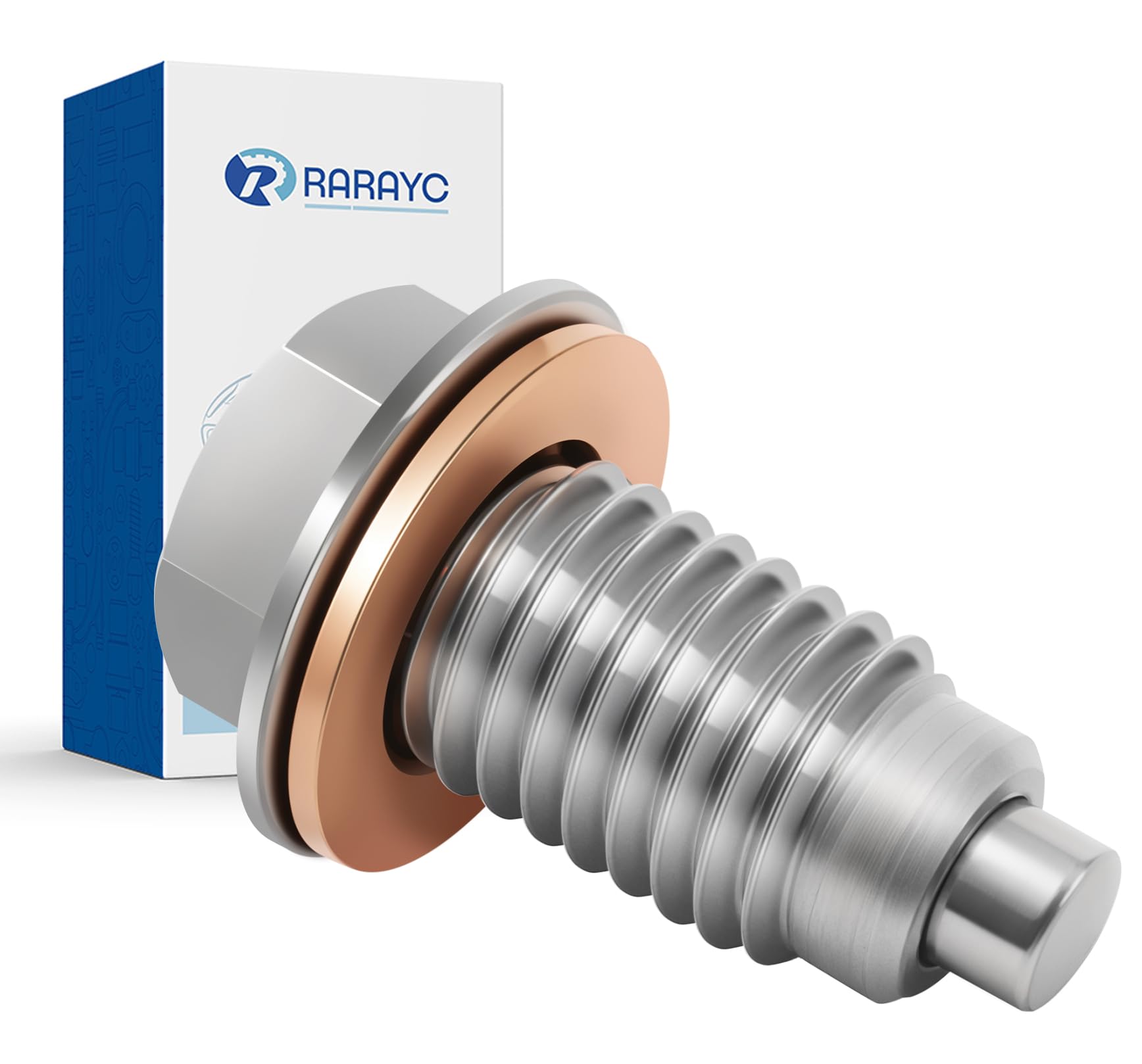 M12 x 1.75 Magnetic Oil Drain Plug Stainless Steel with Crush Washer Gasket for Chevy, GMC, Buick and Cadillac