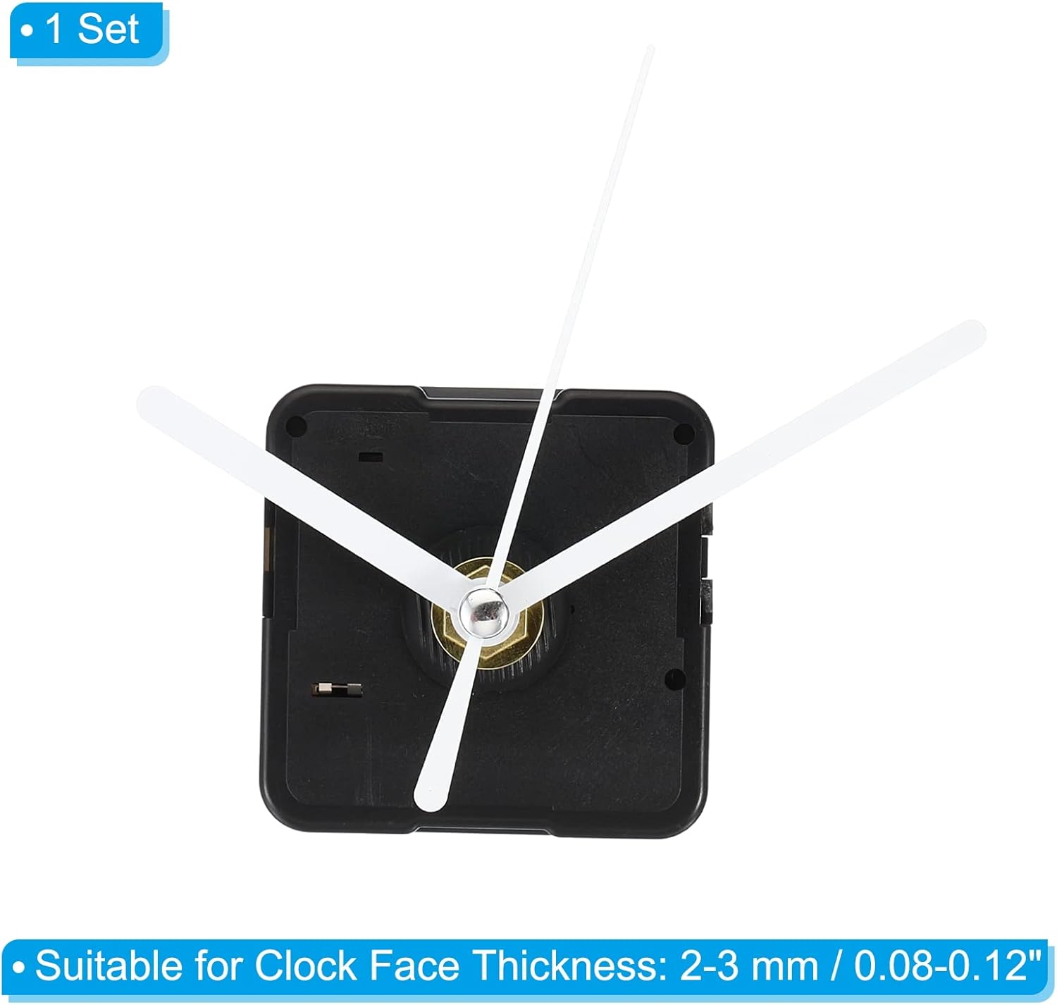 PATIKIL Clock Mechanism Replacement, 1 Set Quartz Clock Mechanism Battery Operated DIY Wall Clock Hands and Motor Kit Movement Repair Parts, White