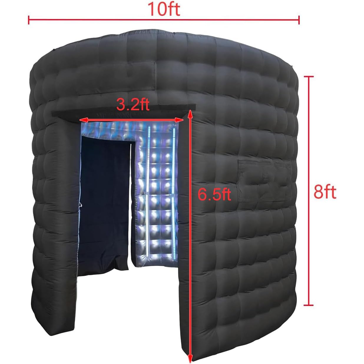 Foto Gonfiabile Rotante a 360° Booth, 10 Piedi Rotondo Gonfiabile LED 360 Photo Booth Enclosure con Soffiatore, 16 Colori Portatile Photo Booth Tenda per Feste di Matrimonio Evento dal Vivo