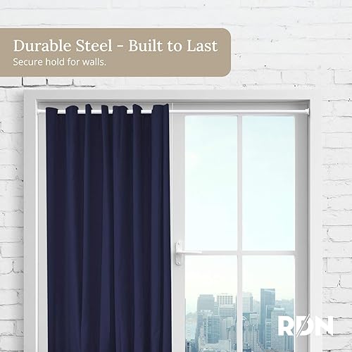 Miniatura 2 de RoomDividersNow Barra de cortina de tensión, sin taladro, para divisores de habitación, barras de ducha de tensión de resorte para baño, barra de