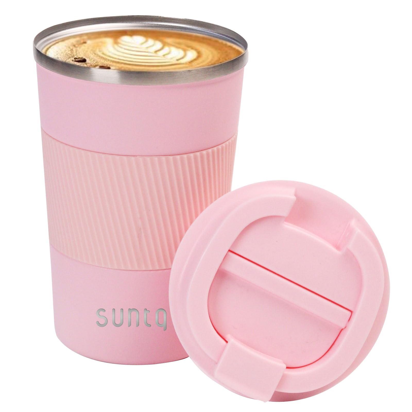 Tazza da caffè da 450 ml, tazza da viaggio isolata a doppia parete in