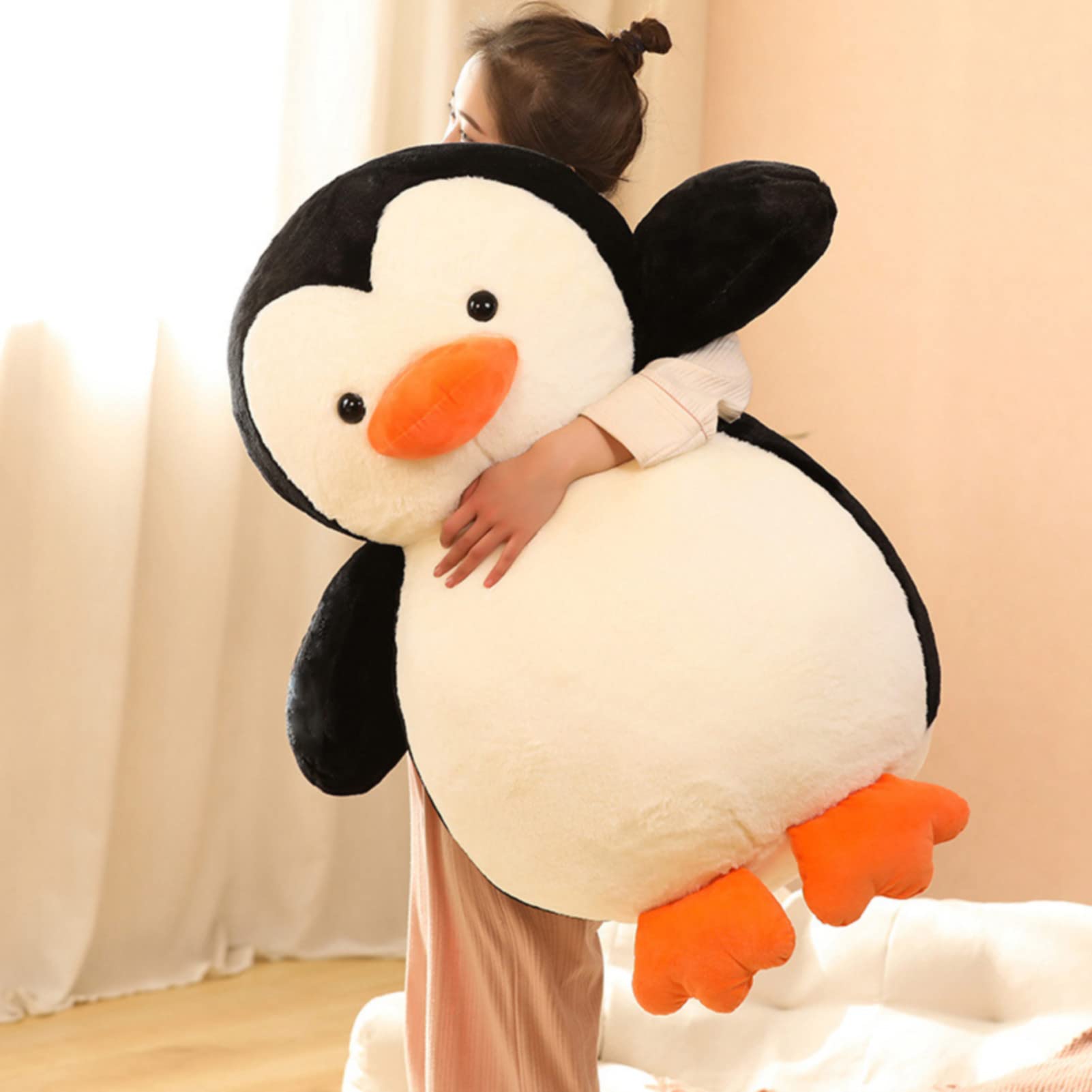 Süßer Pinguin Kuschelkissen – 23 Cm Plüschtier In Gelb, Weich & Kuschelig Für Kinderzimmer & Bett