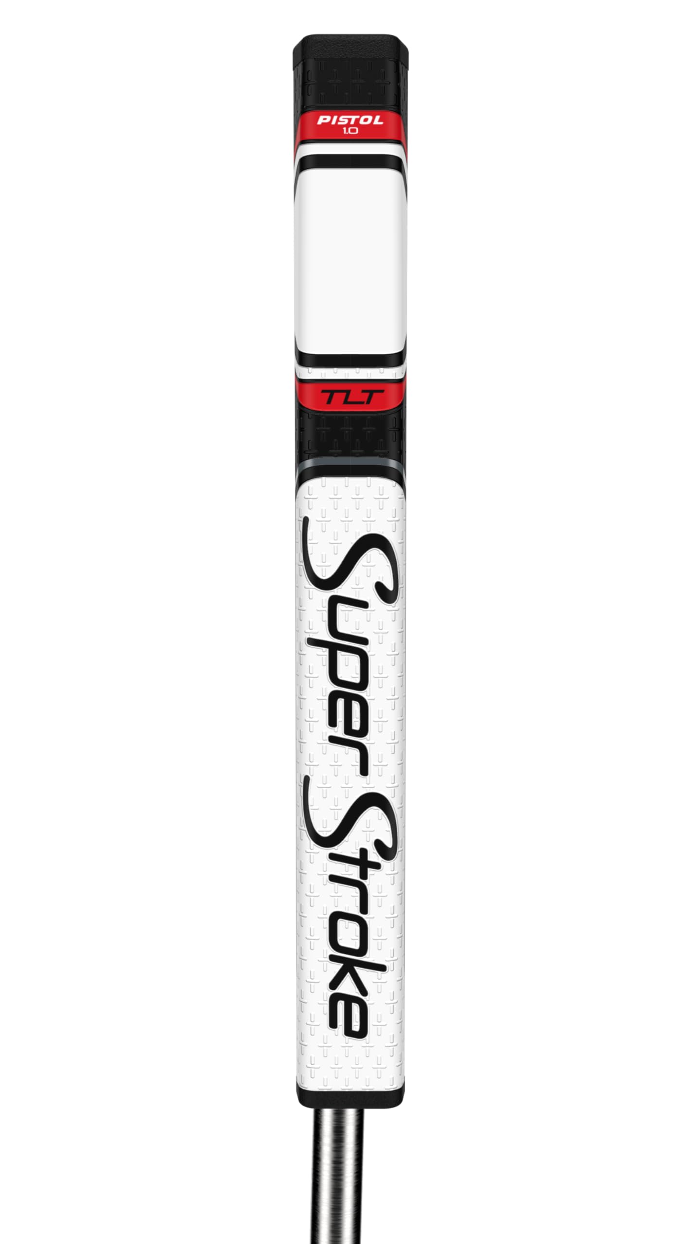 SuperStroke Zenergy TLT Off-Axis Pistol 1.0 Left Hand Putter Grip, Zero-Torque, Lie-Angle-Balanced to help maintain Stability, Control Face Rotation, and Repeat a Smooth, Pendulum-Style stroke, Red
