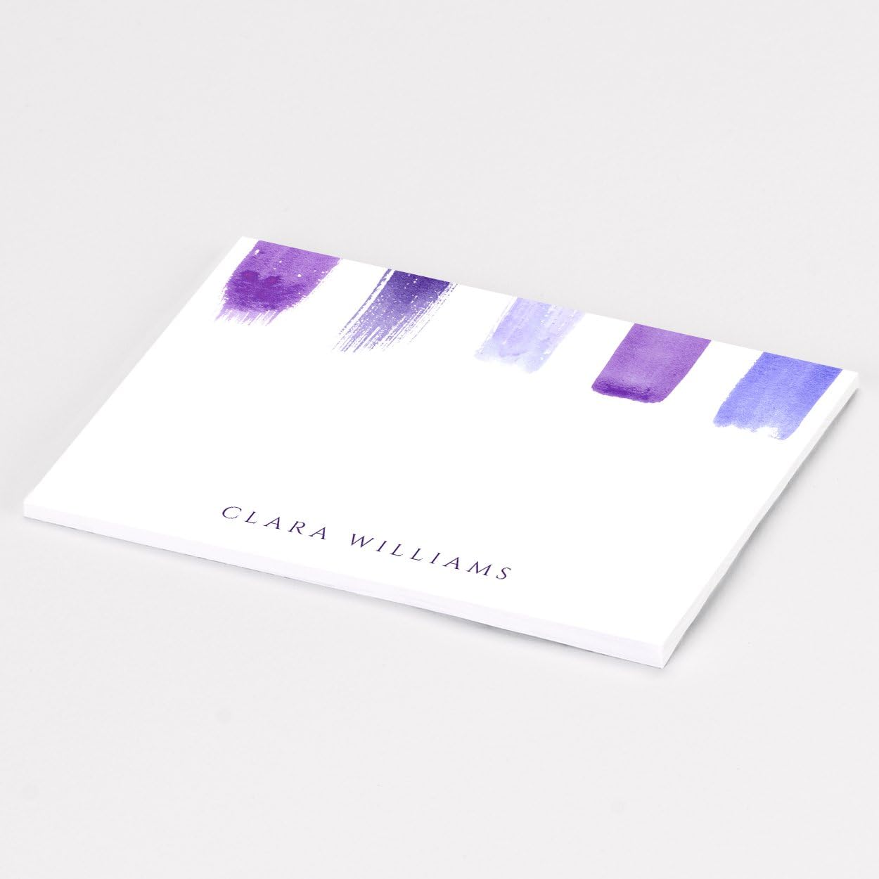 Custom Purple Paint Lines Post It Notes Personalized Stationery - Set of 6-50 Sheets per Post It Note. Size: 3in x 4in. Made in The USA.