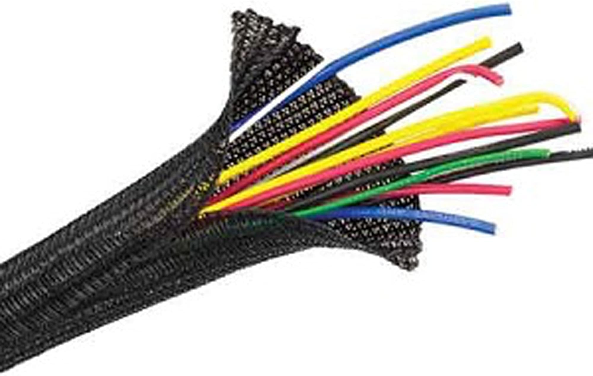 1/8" Split F6 Braided Cable Sleeving Wrap, Split Loom, Techflex (50FT)
