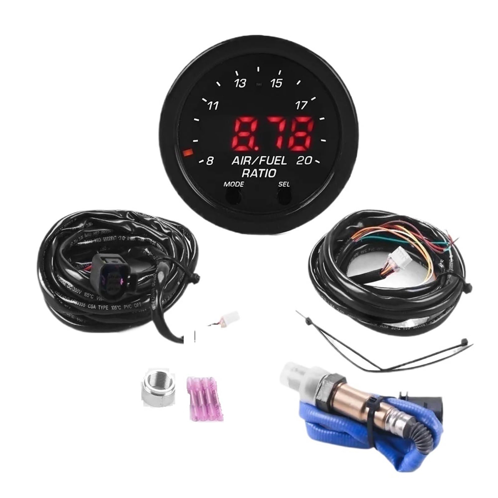 Kit misuratore di Ossigeno a Banda Larga Serie X Sonda 30-0300 LSU 4.9 0258017025 Sensore di Ossigeno Controller del sensore Misuratore