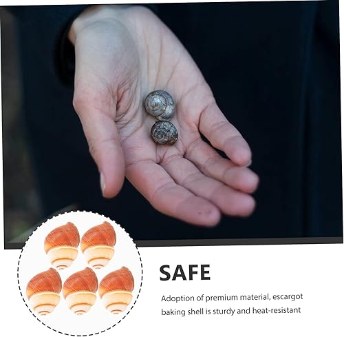 Miniatura 6 de Zerodeko 4sets Real Comida Francesa Caracol Conchas Decorativas Resistente al Calor Escargot Shells 5 unids*4