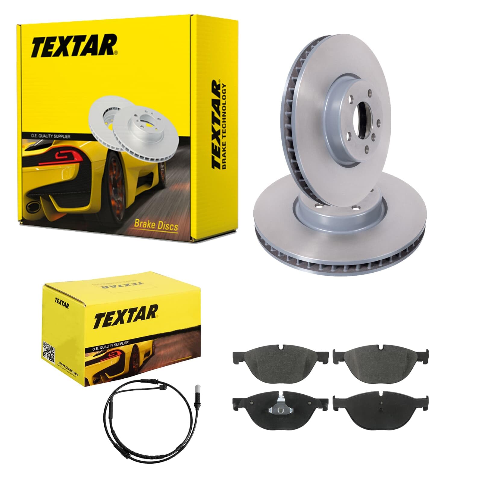 Textar Bremsscheiben 348mm Beläge vorne | 92253725 + 92253825 + 2504501 + 98042400 passend für 5er F10 F11 6er F12 F13