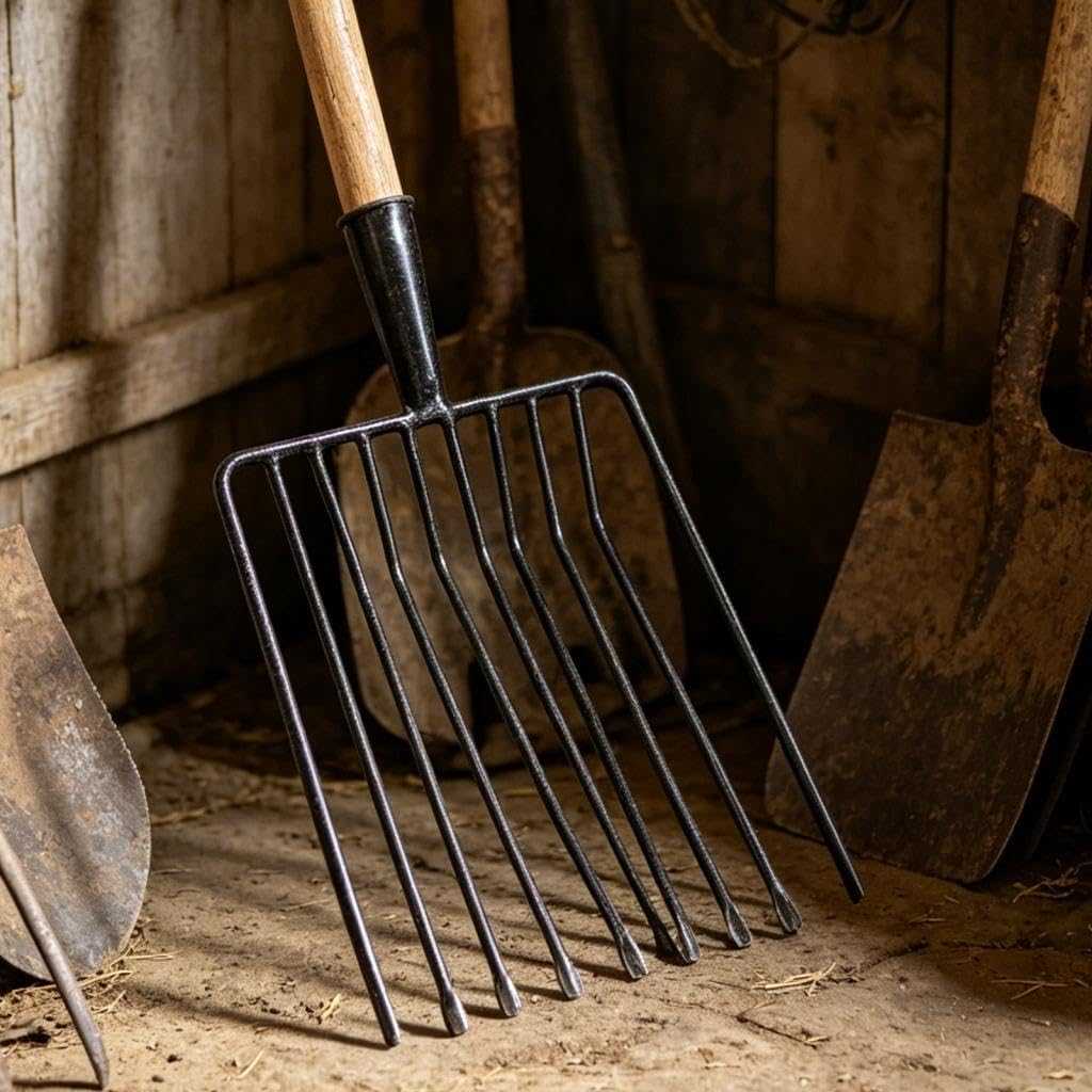 Cabezal de Repuesto para Horca de Jardín, Herramienta para El Manejo de Estiércol, 10 Dientes