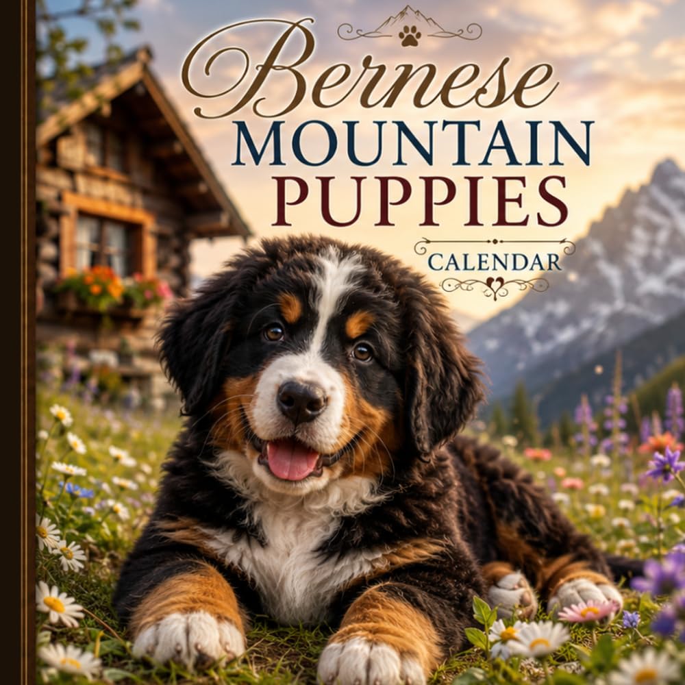 Bernese Mountain Puppies Calendar 2027: Adorable Puppy Photography with Bonus January–March 2028 A Year of Charming Bernese Mountain Dog Puppies