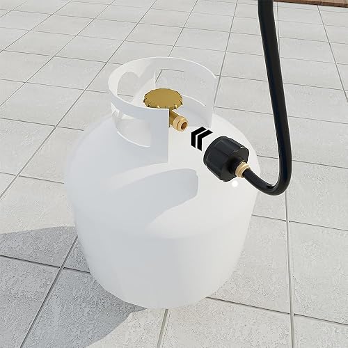 Miniatura 7 de Empava Adaptador de 5 pies, manguera convertidora de 1 libra a 20 libras, apta para estufa de campamento, parrilla Blackstone, calentador Buddy,