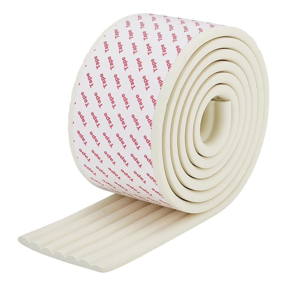 OLYCRAFT 2.1m Beige Bunk Bed Ladder Pads Soft Ladder Pad with Strong Adhesive Bunk Beds Ladders Cover 81mm Wide Replacement Bed Ladders Pads for Stair Steps Foot Comfort Corner Protectors